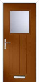 Merion Farmhouse Glazed Composite Front Door in Oak