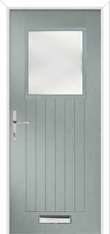 Merion Farmhouse Kensington Composite Front Door in Agate Grey
