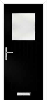 Merion Farmhouse Kensington Composite Front Door in Black Brown