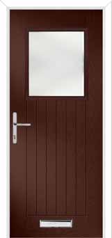 Merion Farmhouse Kensington Composite Front Door in Darkwood
