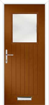 Merion Farmhouse Kensington Composite Front Door in Oak