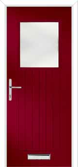 Merion Farmhouse Kensington Composite Front Door in Red
