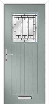 Merion Farmhouse New Orleans Composite Front Door in Agate Grey