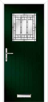 Merion Farmhouse New Orleans Composite Front Door in Green