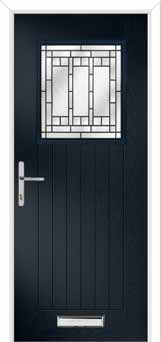 Merion Farmhouse New Orleans Composite Front Door in Anthracite Grey