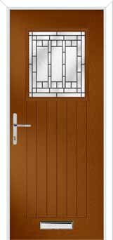 Merion Farmhouse New Orleans Composite Front Door in Oak
