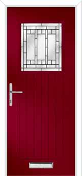 Merion Farmhouse New Orleans Composite Front Door in Red