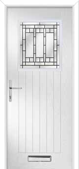 Merion Farmhouse New Orleans Composite Front Door in White