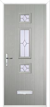 Mid 3 Square Classic Composite Door in Agate Grey