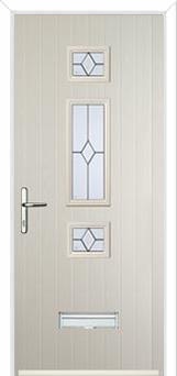 Mid 3 Square Classic Composite Door in Cream