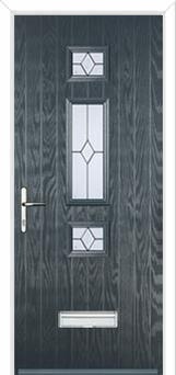 Mid 3 Square Classic Composite Door in Anthracite Grey