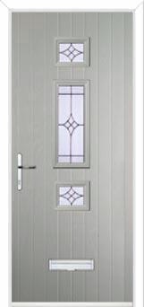 Mid 3 Square Elegance Composite Door in Agate Grey