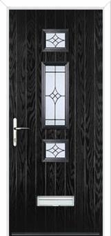 Mid 3 Square Elegance Composite Door in Black