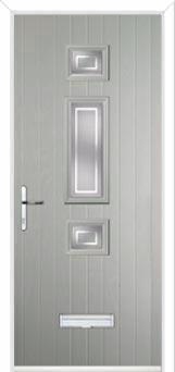 Mid 3 Square Enfield Composite Front Door in Agate Grey