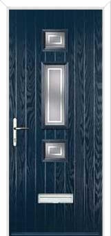 Mid 3 Square Enfield Composite Front Door in Dark Blue