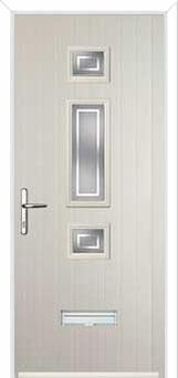 Mid 3 Square Enfield Composite Front Door in Cream