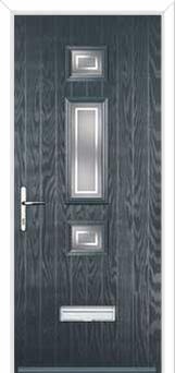 Mid 3 Square Enfield Composite Front Door in Anthracite Grey