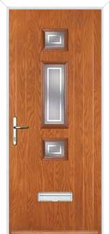 Mid 3 Square Enfield Composite Front Door in Oak
