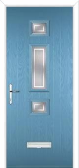 Mid 3 Square Enfield Composite Front Door in Pastel Blue