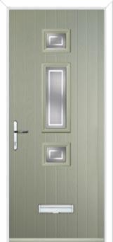 Mid 3 Square Enfield Composite Front Door in Pebble Grey