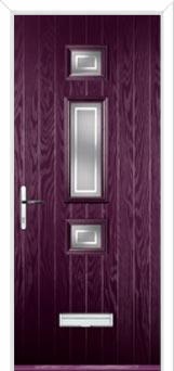 Mid 3 Square Enfield Composite Front Door in Purple Violet