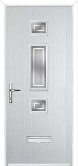 Mid 3 Square Enfield Composite Front Door in White