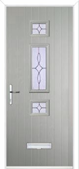 Mid 3 Square Flair Composite Door in Agate Grey
