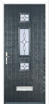 Mid 3 Square Flair Composite Door in Anthracite Grey