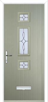 Mid 3 Square Flair Composite Door in Pebble Grey