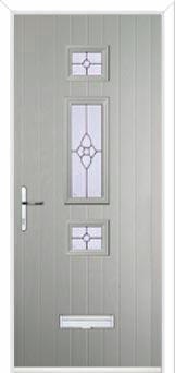 Mid 3 Square Finesse Composite Door in Agate Grey