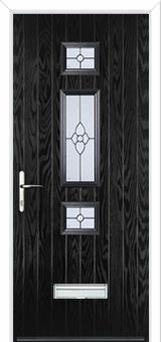 Mid 3 Square Finesse Composite Door in Black