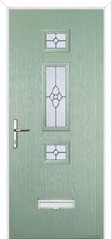 Mid 3 Square Finesse Composite Door in Chartwell Green
