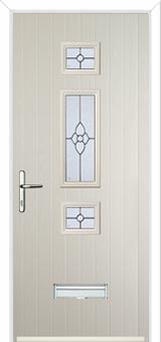Mid 3 Square Finesse Composite Door in Cream