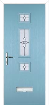 Mid 3 Square Finesse Composite Door in Duck Egg Blue
