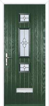 Mid 3 Square Finesse Composite Door in Green