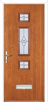Mid 3 Square Finesse Composite Door In Oak