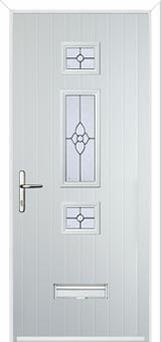 Mid 3 Square Finesse Composite Door in White