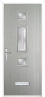Mid 3 Square Staxton Composite Front Door in Agate Grey