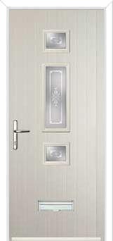 Mid 3 Square Staxton Composite Front Door in Cream