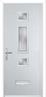 Mid 3 Square Staxton Composite Front Door in White