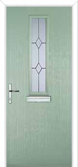 Mid Square (centre) Classic Composite Front Door in Chartwell Green