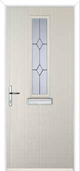 Mid Square (centre) Classic Composite Front Door in Cream