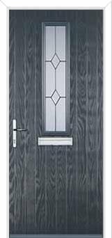Mid Square (centre) Classic Composite Front Door in Anthracite Grey