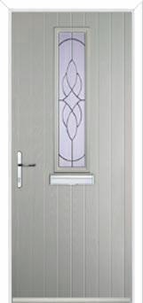 Mid Square (centre) Elegance Composite Front Door in Agate Grey