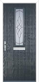 Mid Square (centre) Elegance Composite Front Door in Anthracite Grey