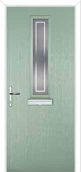Mid Square (centre) Enfield Composite Front Door in Chartwell Green