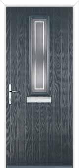 Mid Square (centre) Enfield Composite Front Door in Anthracite Grey