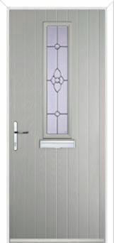 Mid Square (centre) Finesse Composite Front Door in Agate Grey