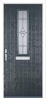 Mid Square (centre) Finesse Composite Front Door in Anthracite Grey