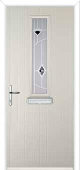 Mid Square (centre) Murano Composite Front Door in Cream